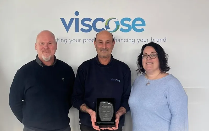 Kieth Lewis from Viscose winning award